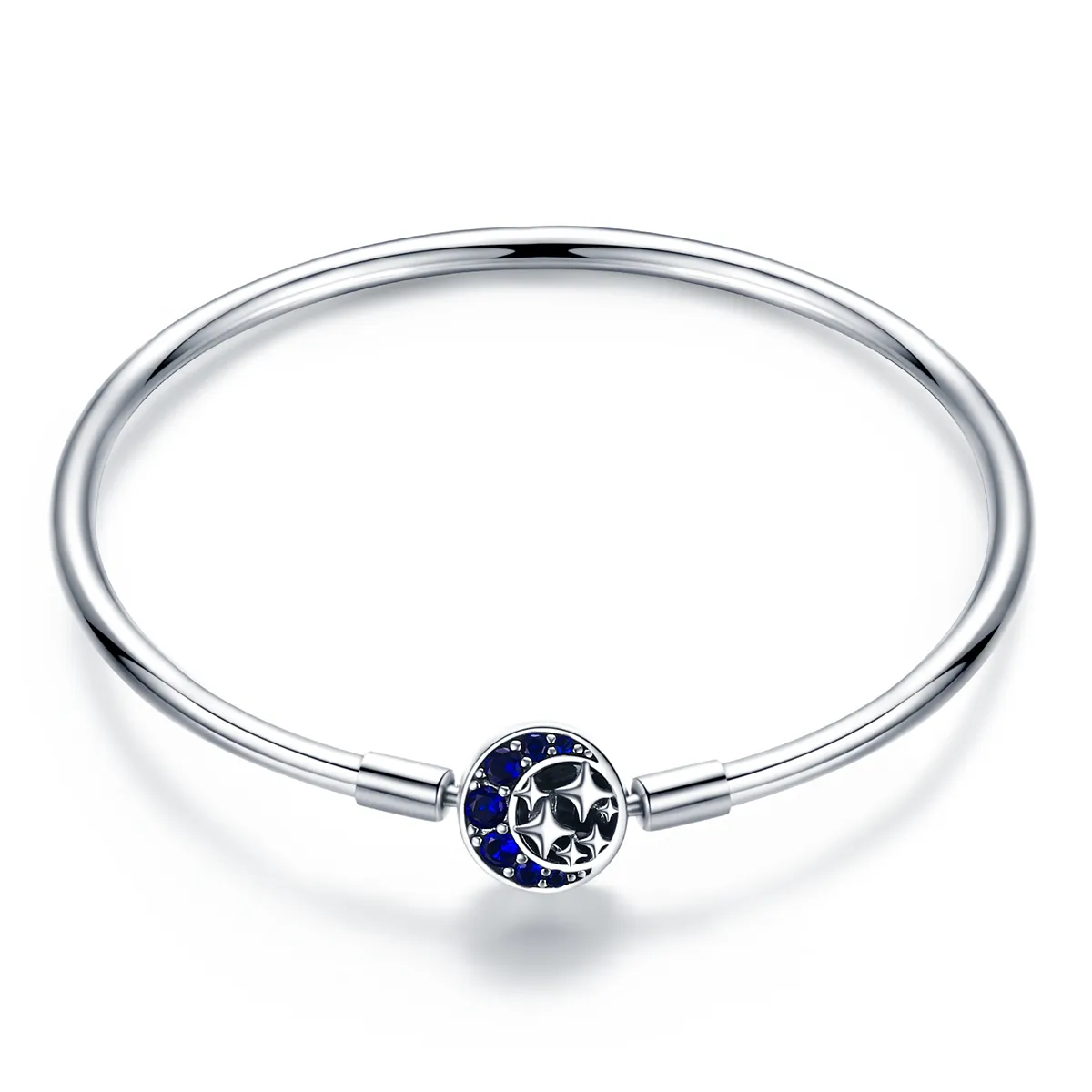 Pandora Style Silver Starry Sky Hard Bangle - SCB080