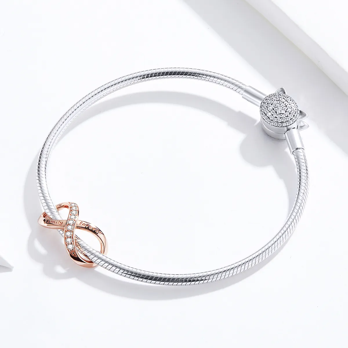 Pandora Style Rose Gold Infinity Charm - SCC1146-C