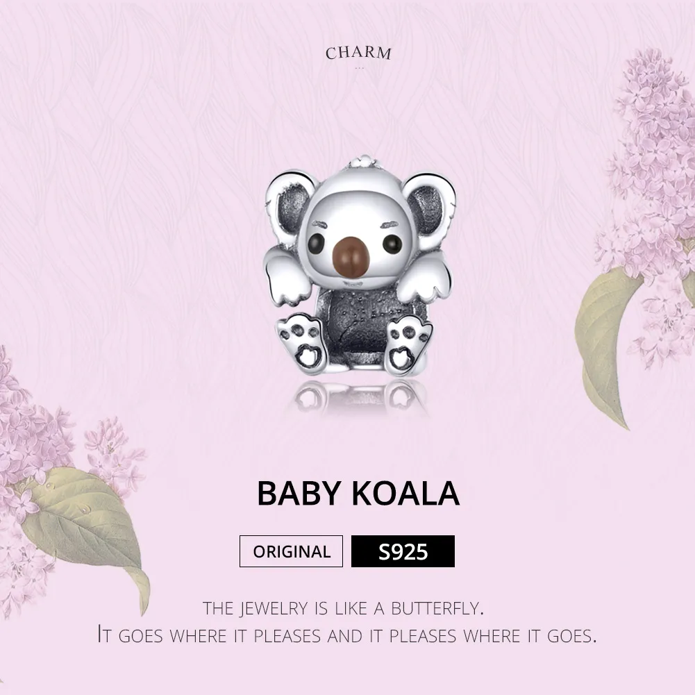 Pandora Style Silver Baby Koala Charm - SCC1304