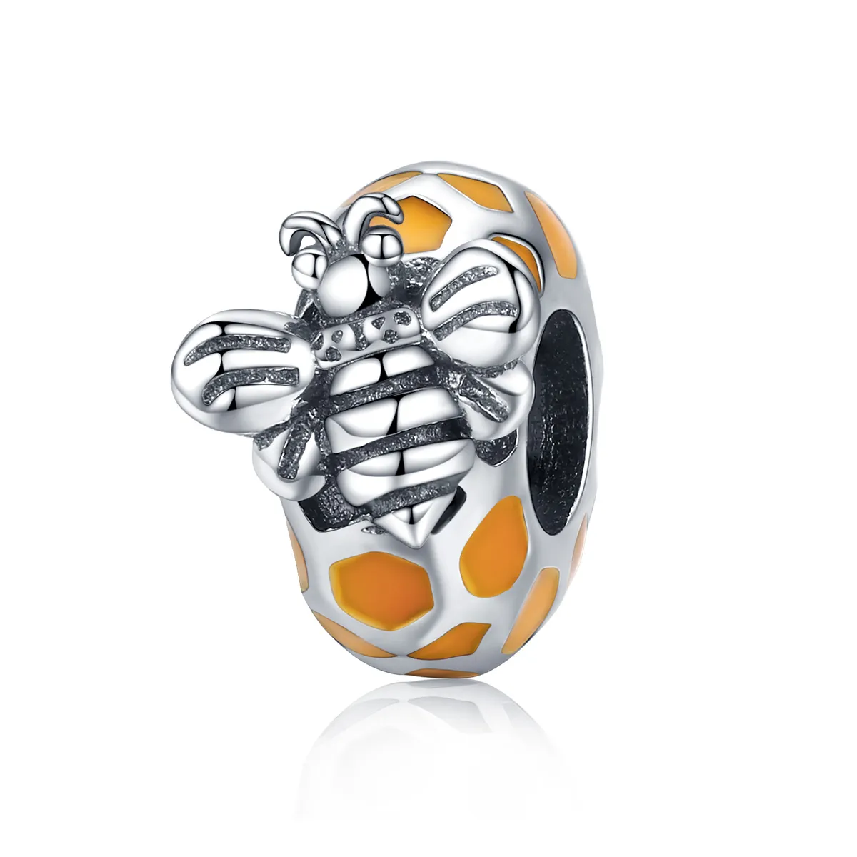 Pandora Style Silver Bee and Hive Spacer - SCC1102