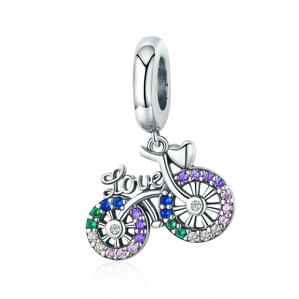 Pandora Style Silver Bicycle Dangle - SCC1082