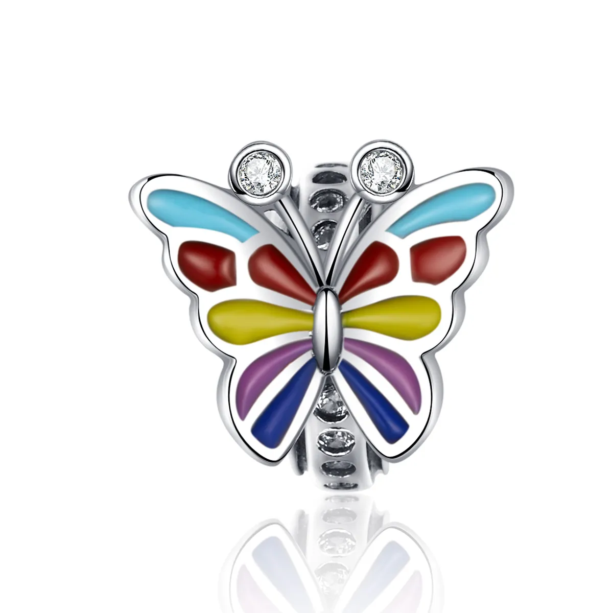 pandora style silver butterfly charm scc1195