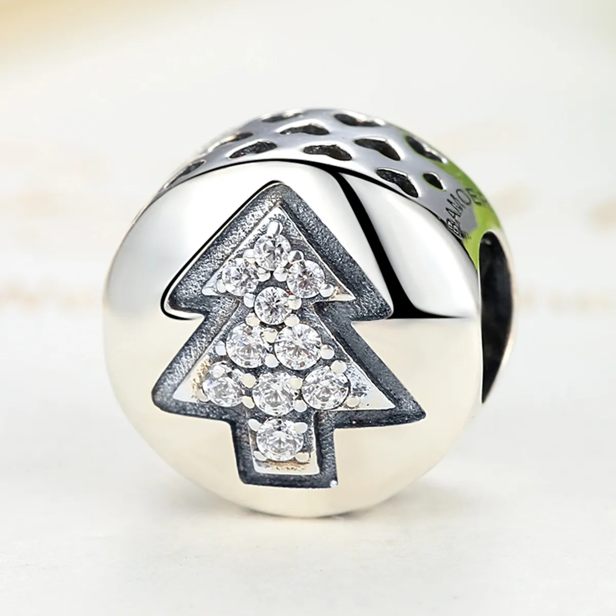 Pandora Style Silver Christmas Tree Charm - SCC064