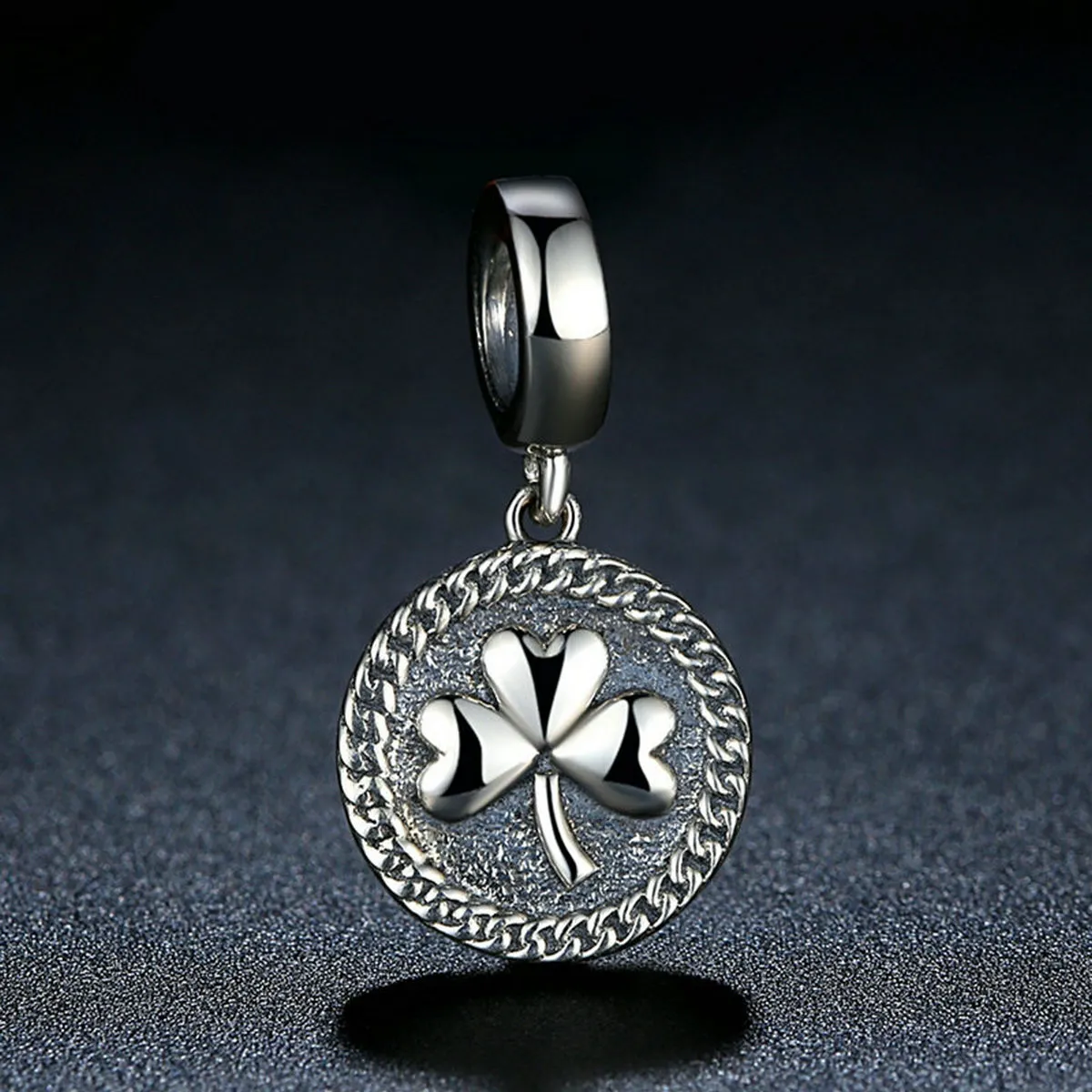 Pandora Style Silver Clover Dangle - SCC039