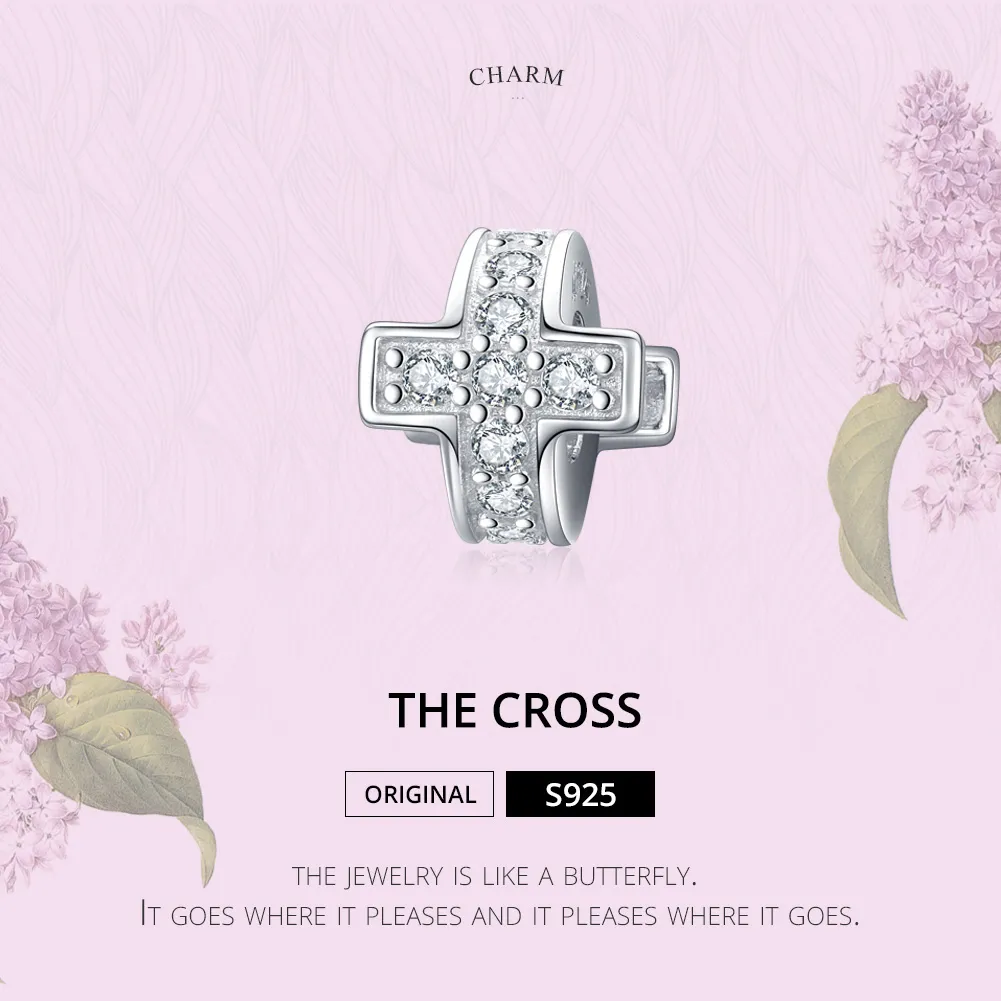 Pandora Style Silver Cross Charm - SCC1292