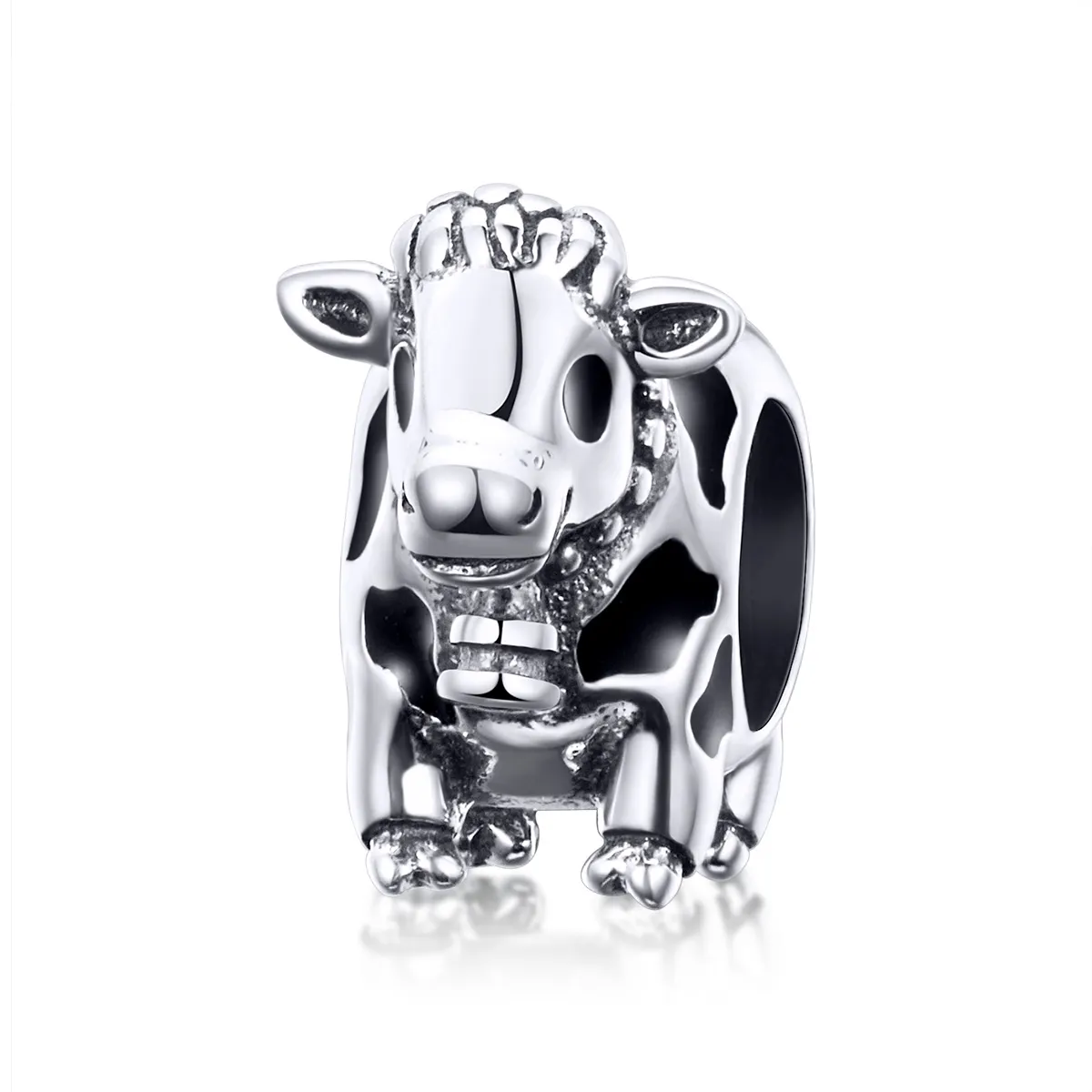 pandora style silver cute cattle charm scc1049