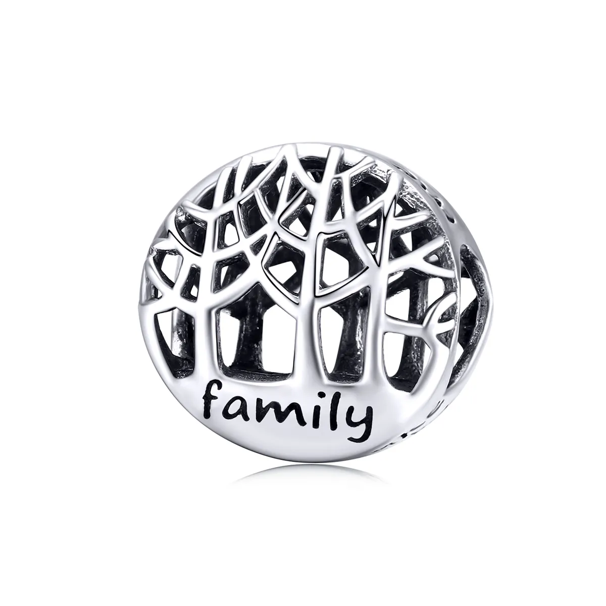 pandora style silver family forest charm scc1144