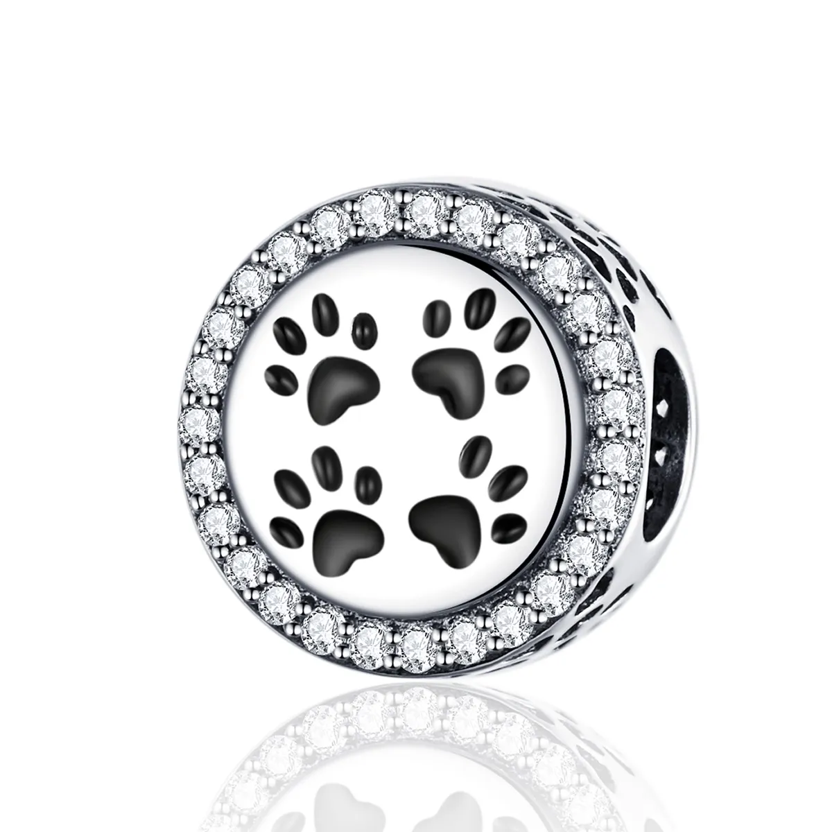 Pandora Style Silver Footprints Charm - SCC1186