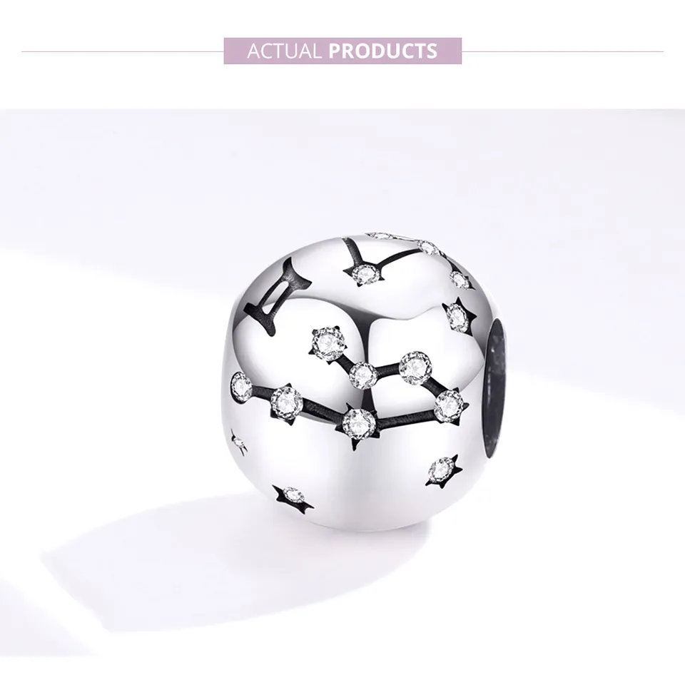 Pandora Style Silver Gemini Charm - SCC1218-3