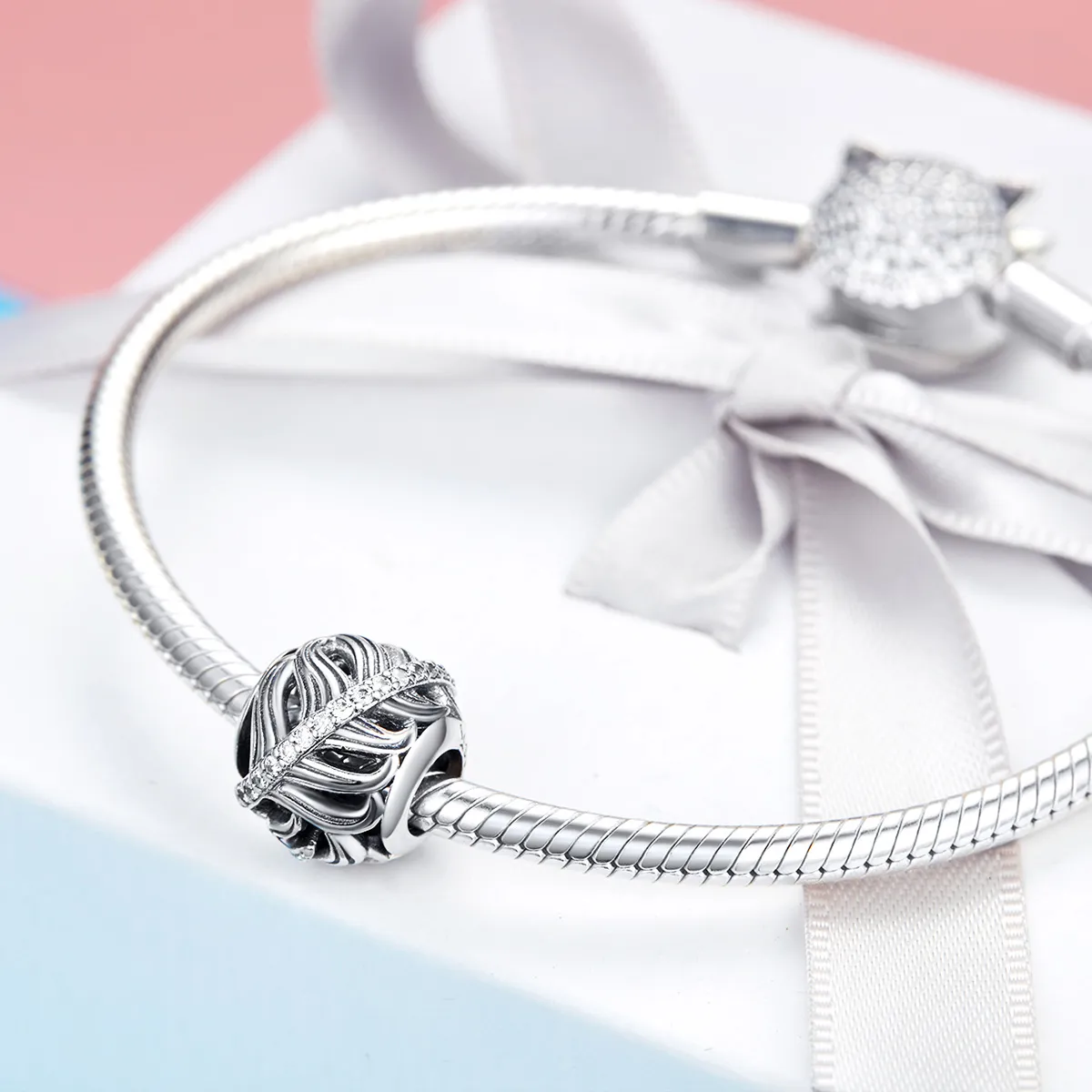 Pandora Style Silver Gently Love Charm - SCC1065