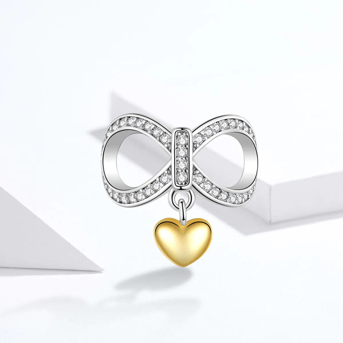 Pandora Style Silver & Gold-Plated Infinite Love Charm - SCC1300