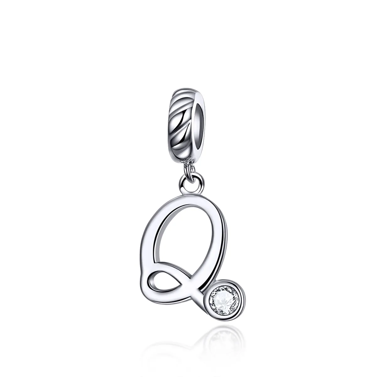 pandora style silver letter q dangle scc1183q