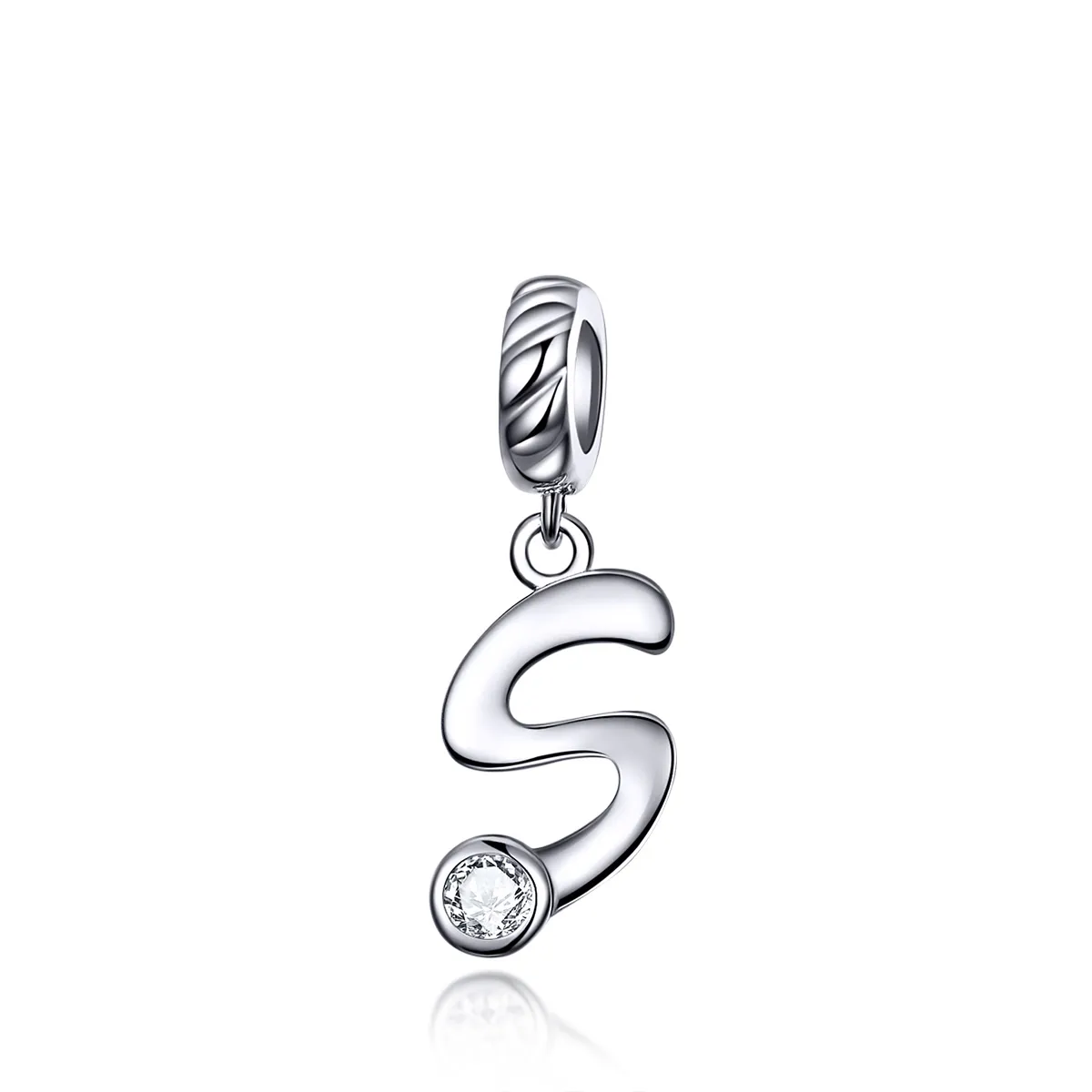 Pandora Style Silver Letter S Dangle - SCC1183-S