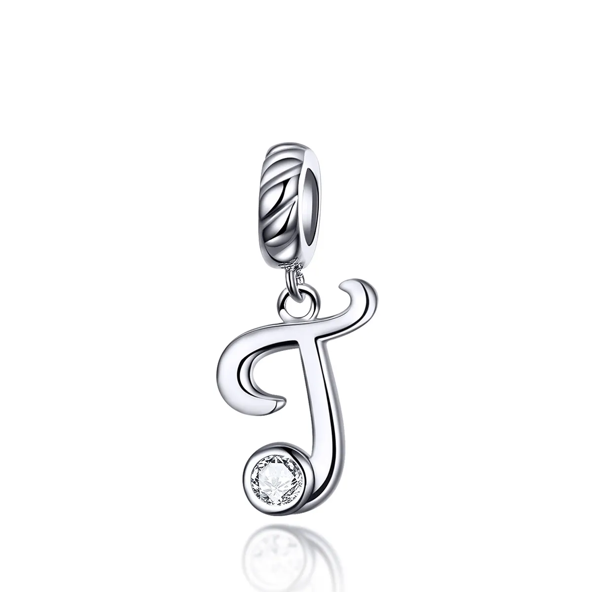 pandora style silver letter t dangle scc1183t