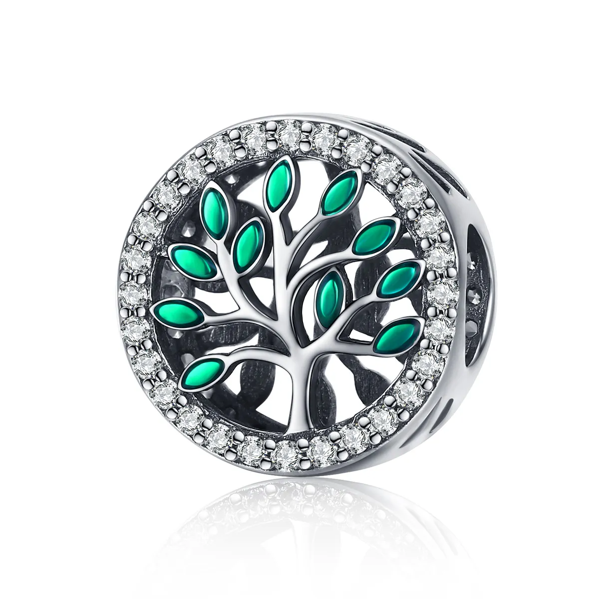 pandora style silver life tree charm scc1095