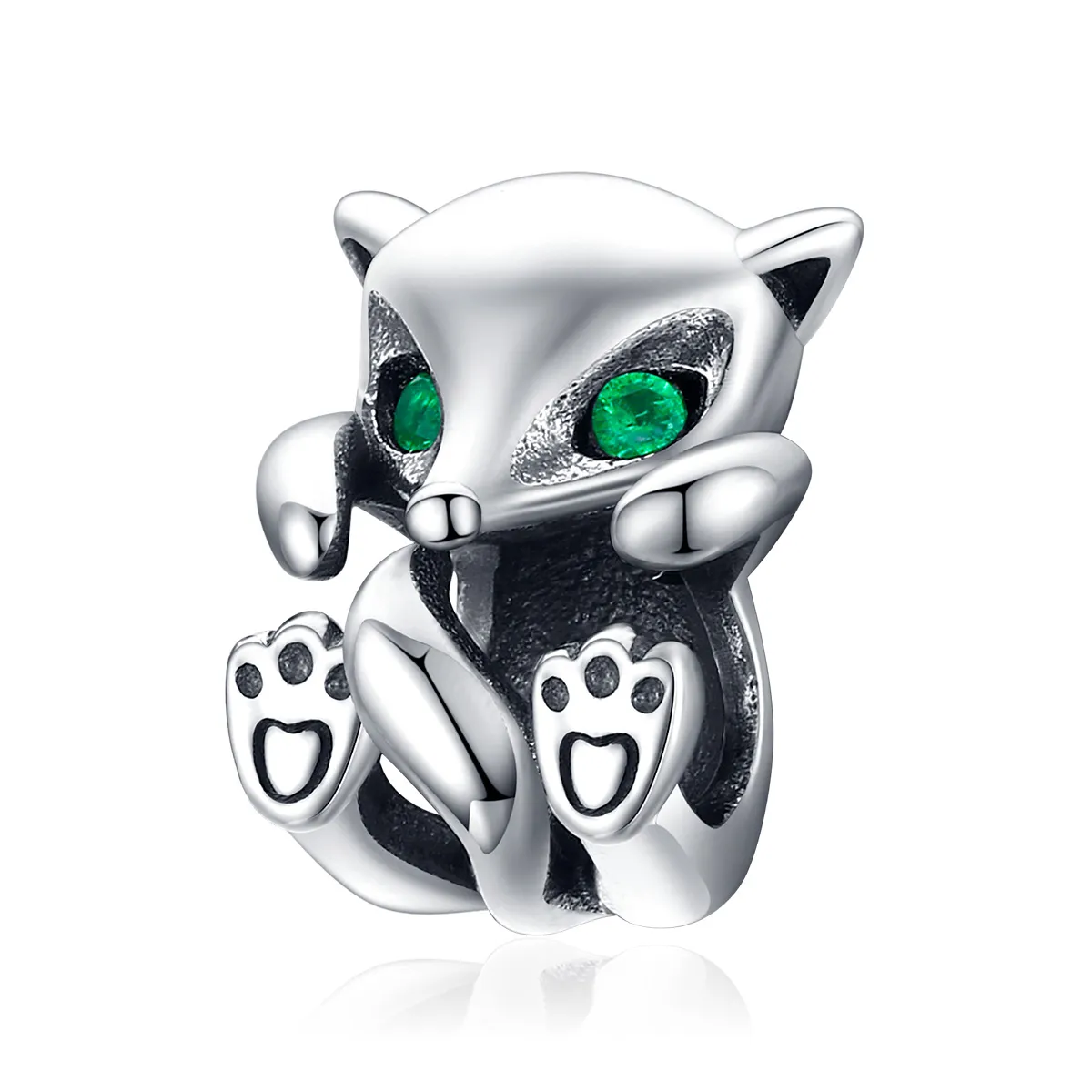 pandora style silver little fox charm scc1290