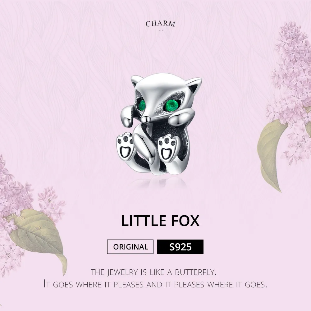 Pandora Style Silver Little Fox Charm - SCC1290