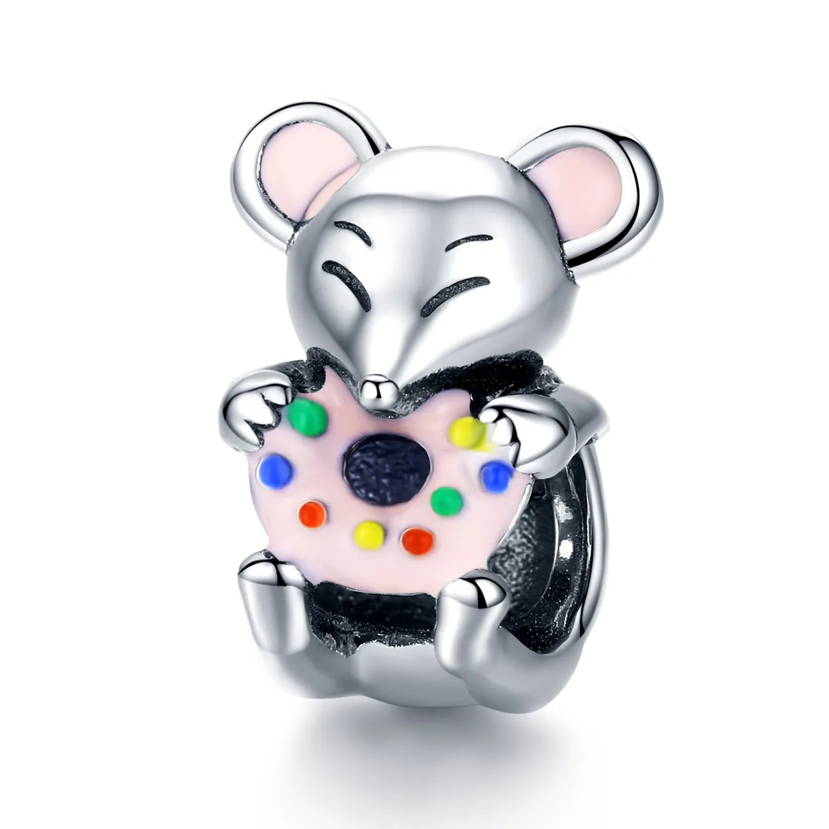 pandora style silver little mouse charm scc1318