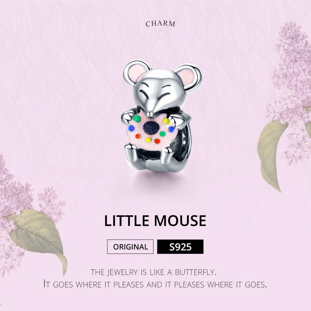 Pandora Style Silver Little Mouse Charm - SCC1318