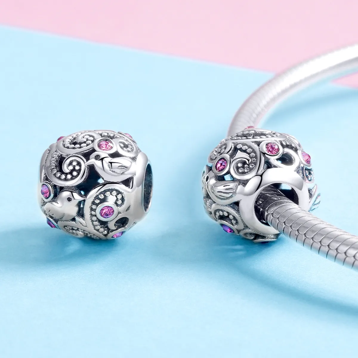 Pandora Style Silver Love Messenger Charm - SCC1014