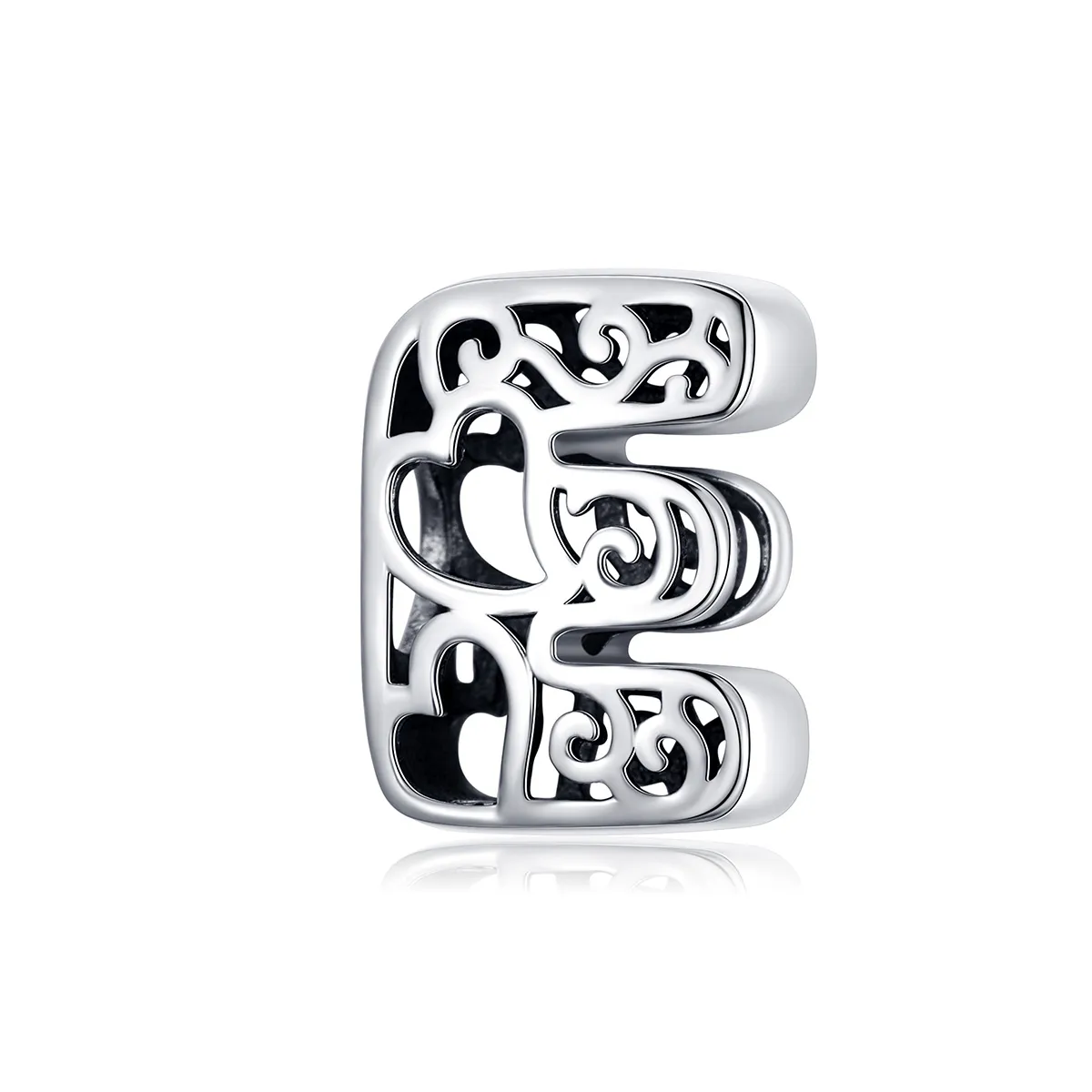 pandora style silver magic letter e charm scc1229e