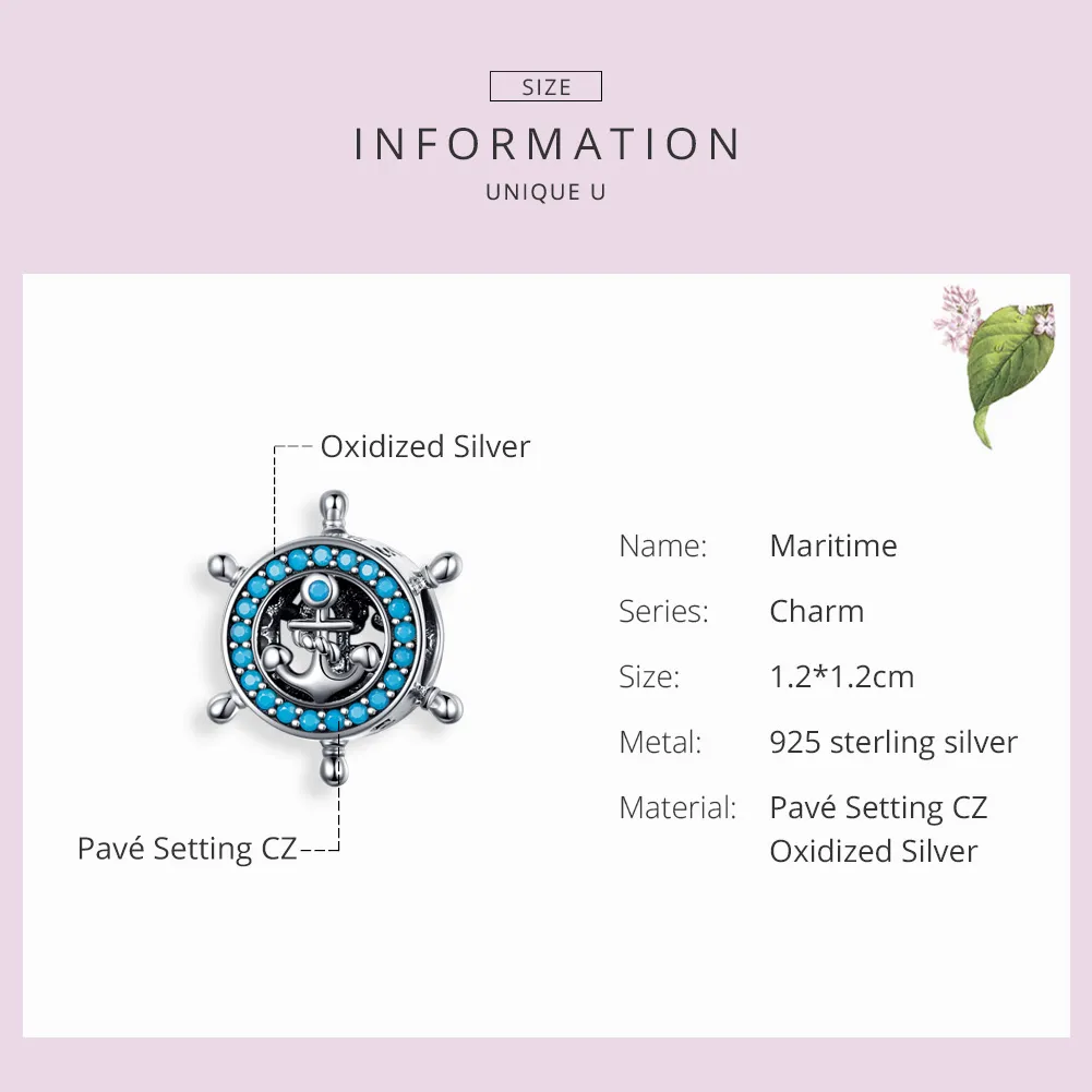 Pandora Style Silver Maritime Charm - SCC1200