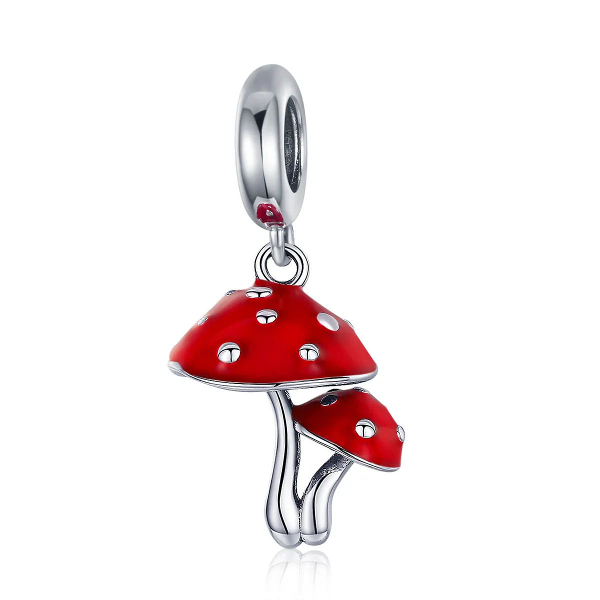 Pandora Style Silver Mushroom Dangle - SCC1060