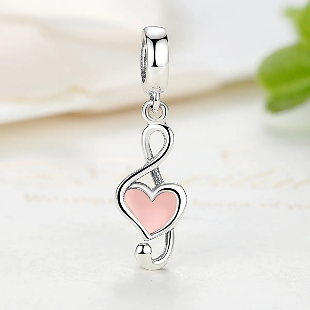 Pandora Style Silver Musical Notes Dangle - SCC110