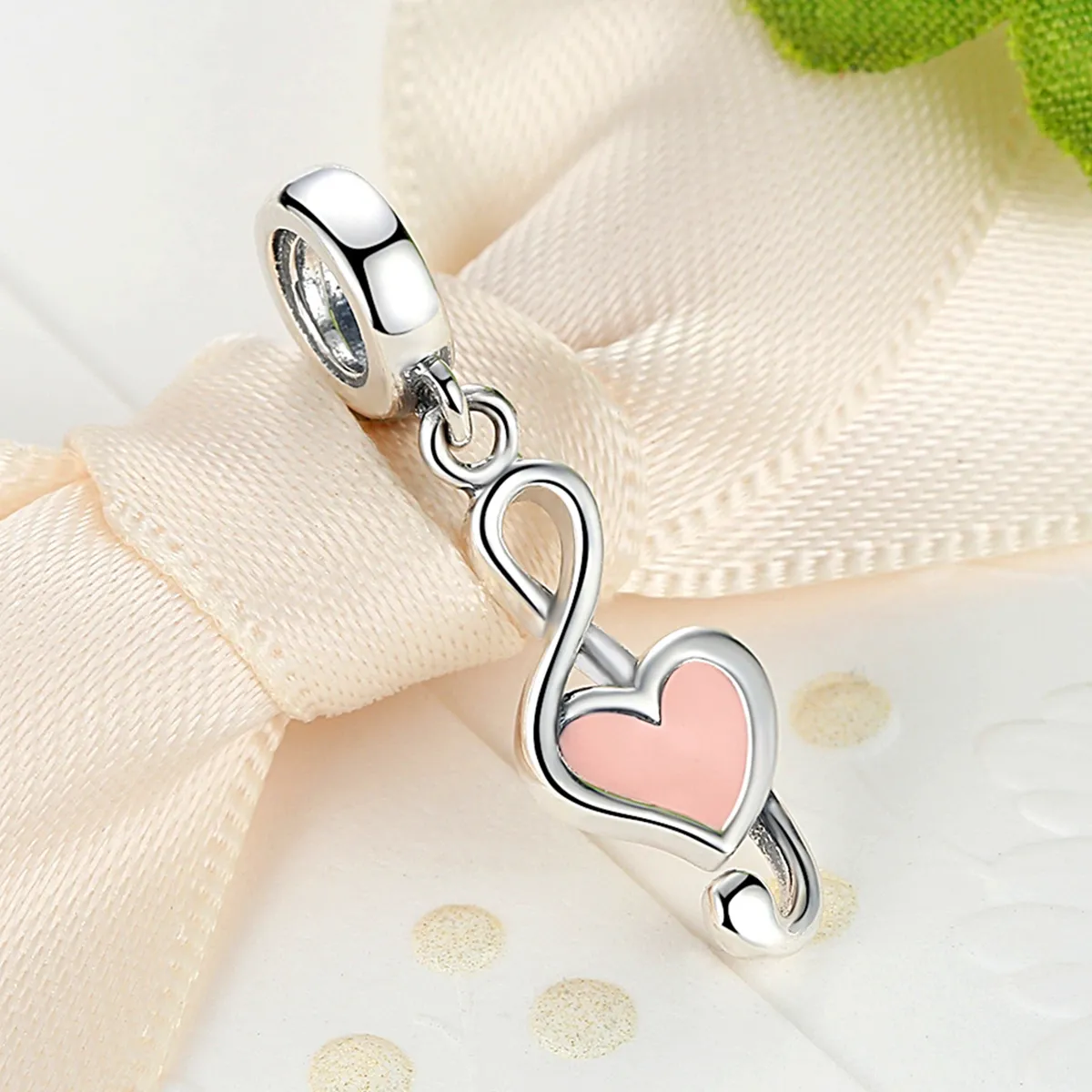 Pandora Style Silver Musical Notes Dangle - SCC110