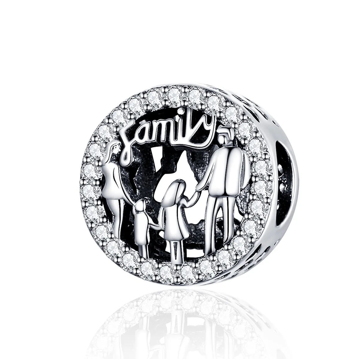 Pandora Style Silver My Family Charm - SCC1184