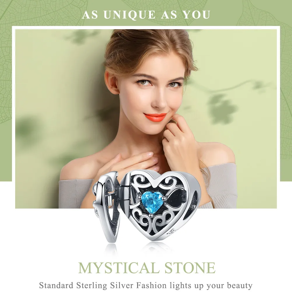 Pandora Style Silver Mystical Stone Charm - SCC1053