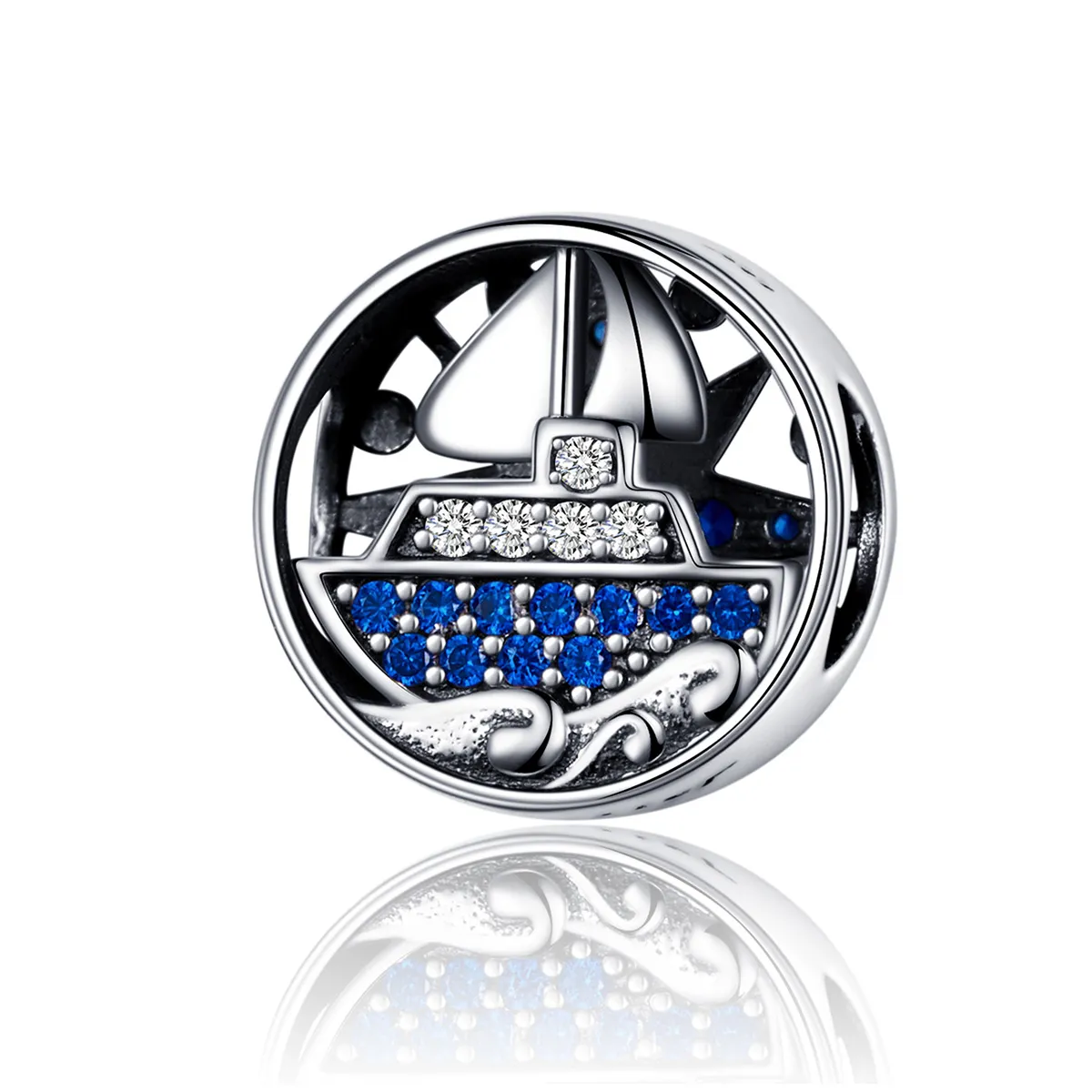 pandora style silver nautical travel charm scc1197