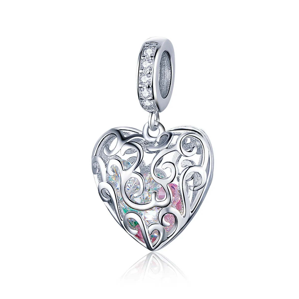 Pandora Style Silver Palpitation Dangle Charm - SCC1126