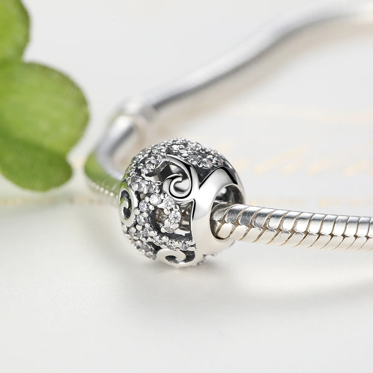 Pandora Style Silver Pavé Charm - SCC021