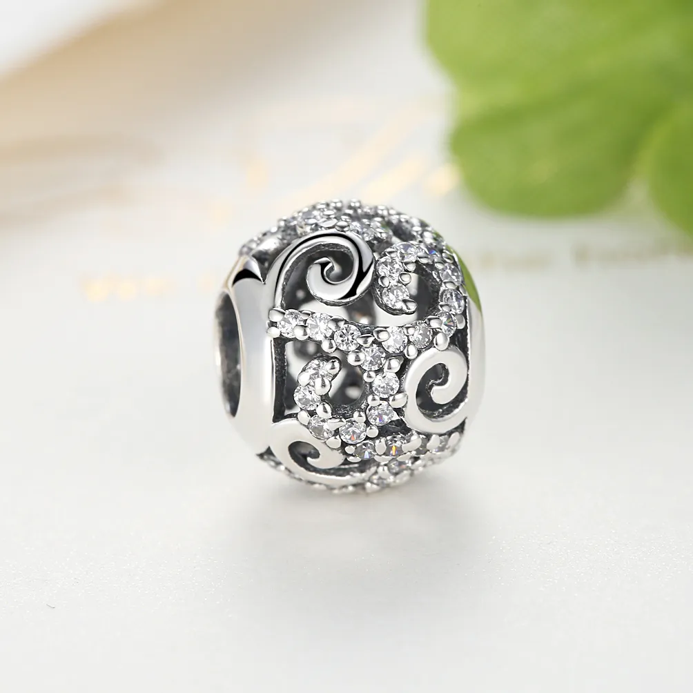 Pandora Style Silver Pavé Charm - SCC021