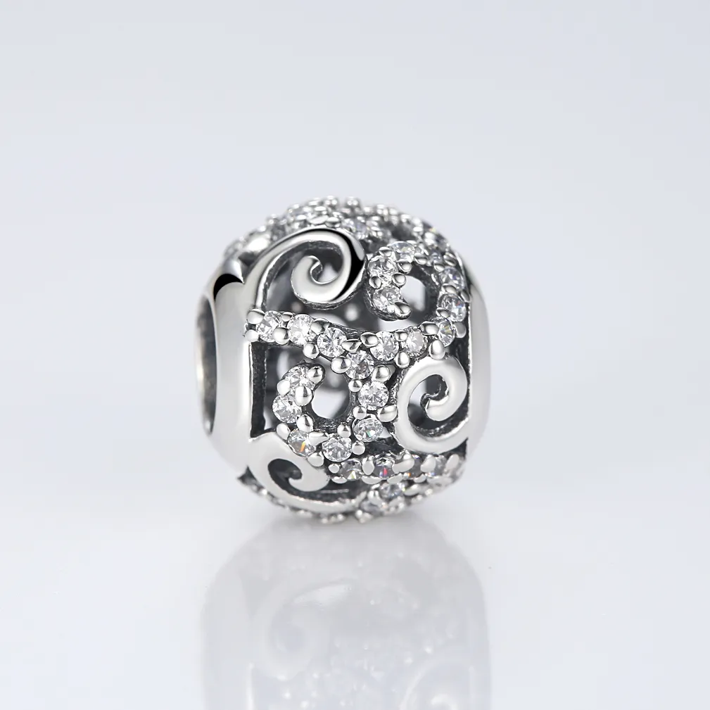 Pandora Style Silver Pavé Charm - SCC021