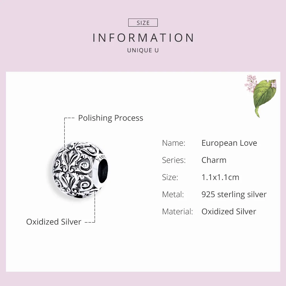 Pandora Style Silver Royal Court Style Charm - SCC1179