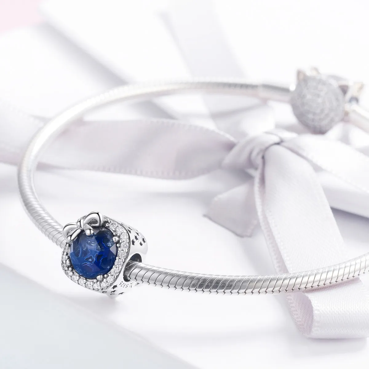 Pandora Style Silver Sapphire Charm - SCC1058