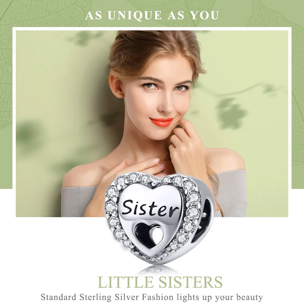 Pandora Style Silver Sister Charm - SCC1141