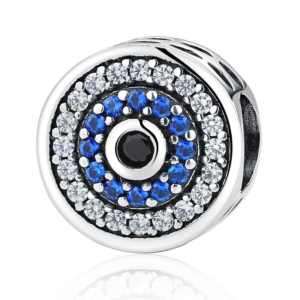 Pandora Style Silver Sparkle Eye Charm - SCC092