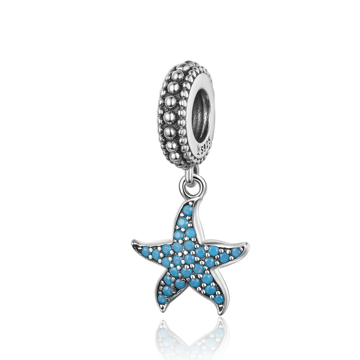 pandora style silver starfish dangle scc1210