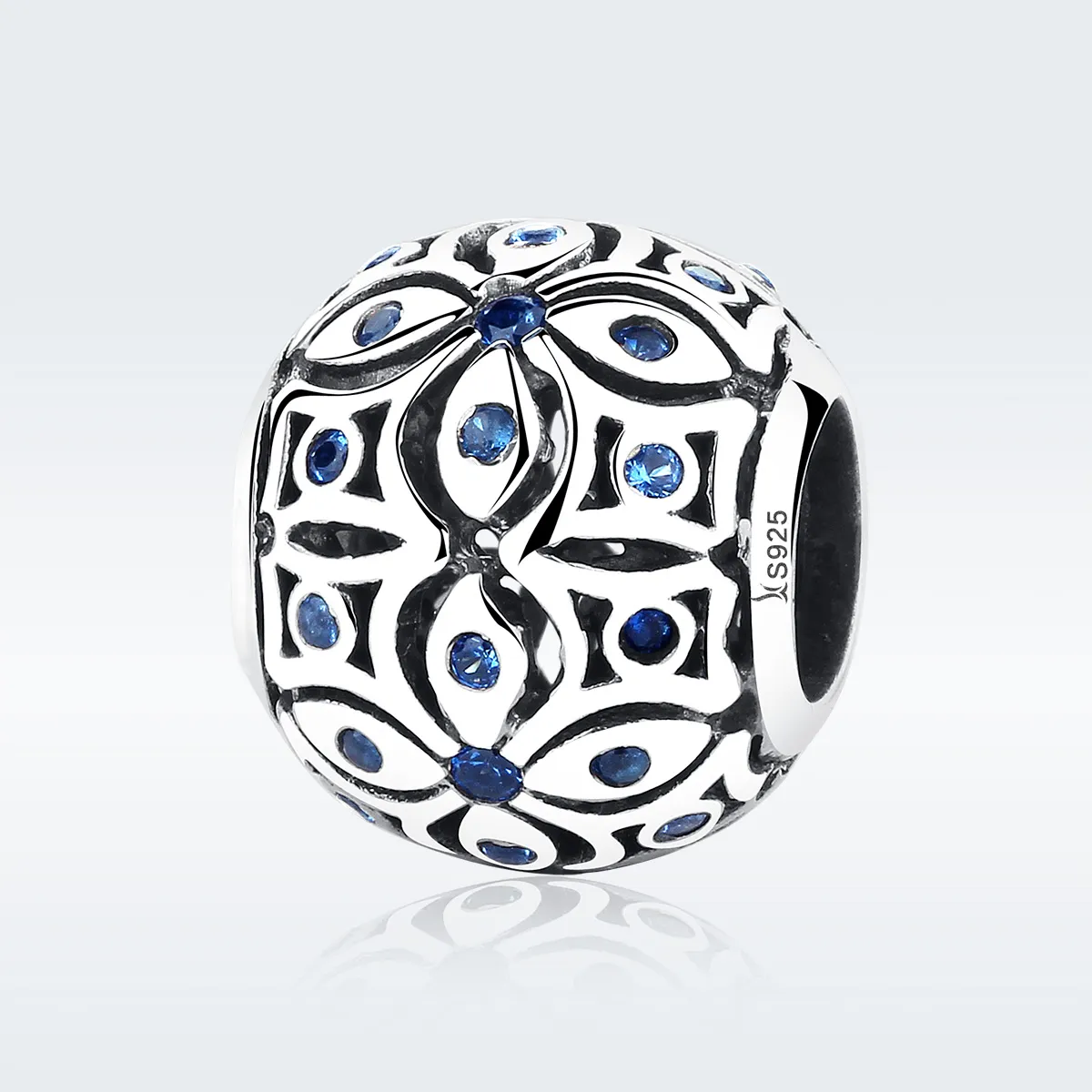 pandora style silver summer flower charm scc059