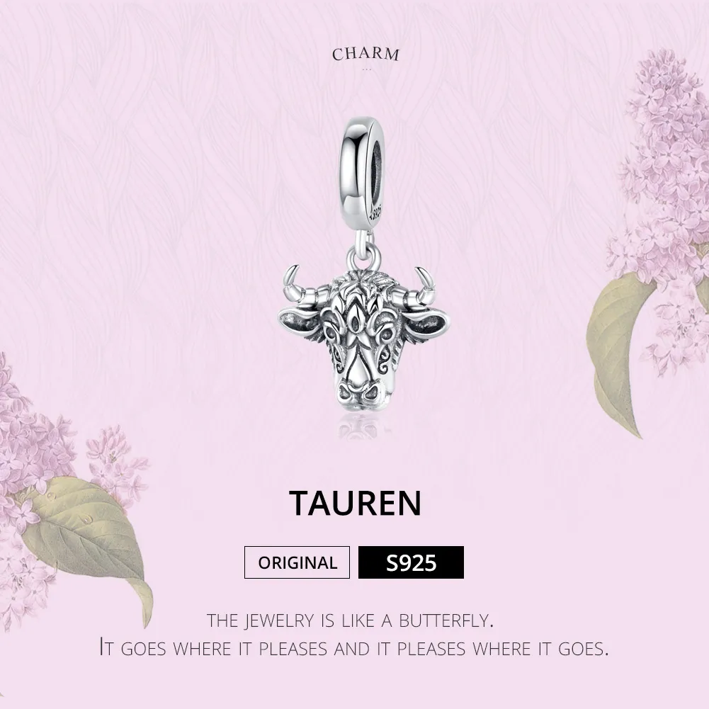 Pandora Style Silver Tauren Dangle Charm - SCC1316