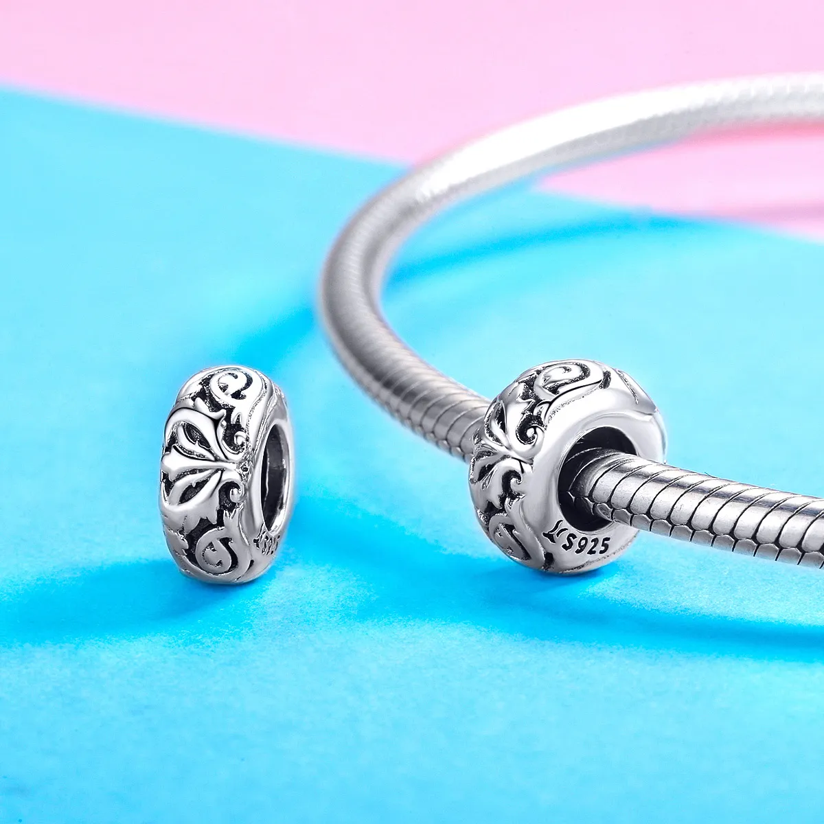 Pandora Style Silver Vintage Flower Spacer - SCC1139