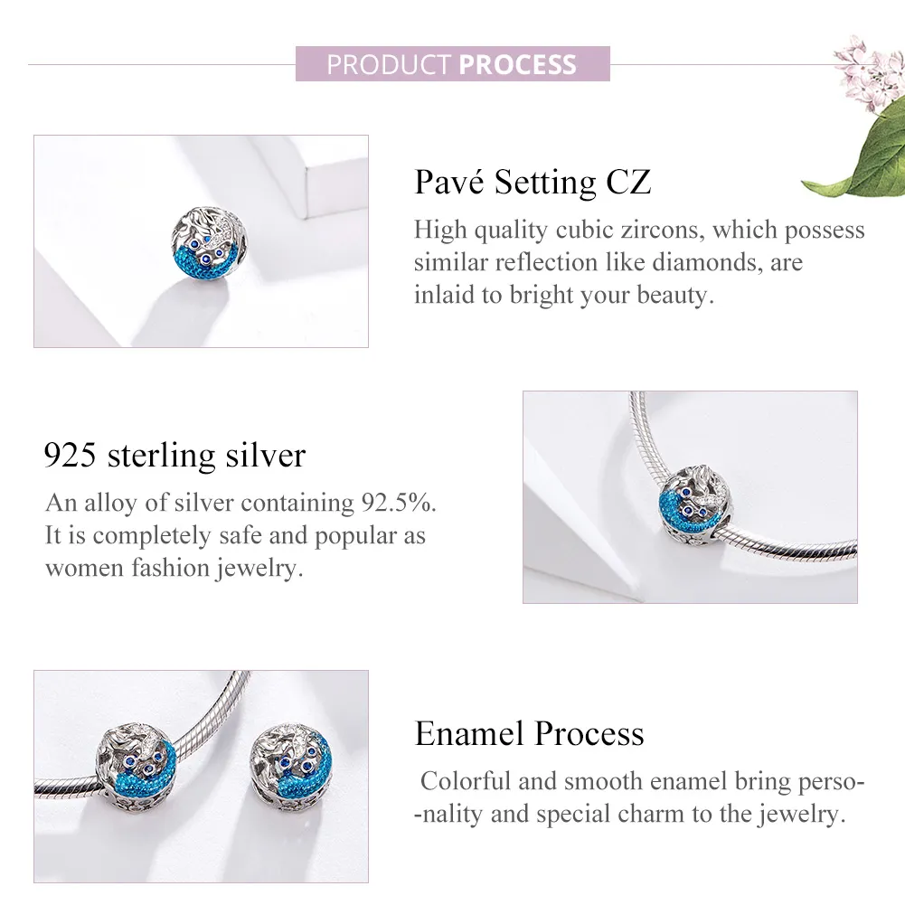 Pandora Style Silver Waiting For The Mermaid Charm - SCC1209