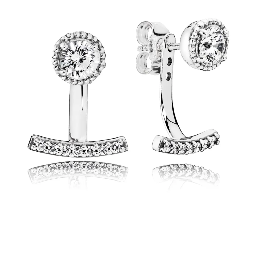 pandora abstract elegance clear cz earrings 290743cz