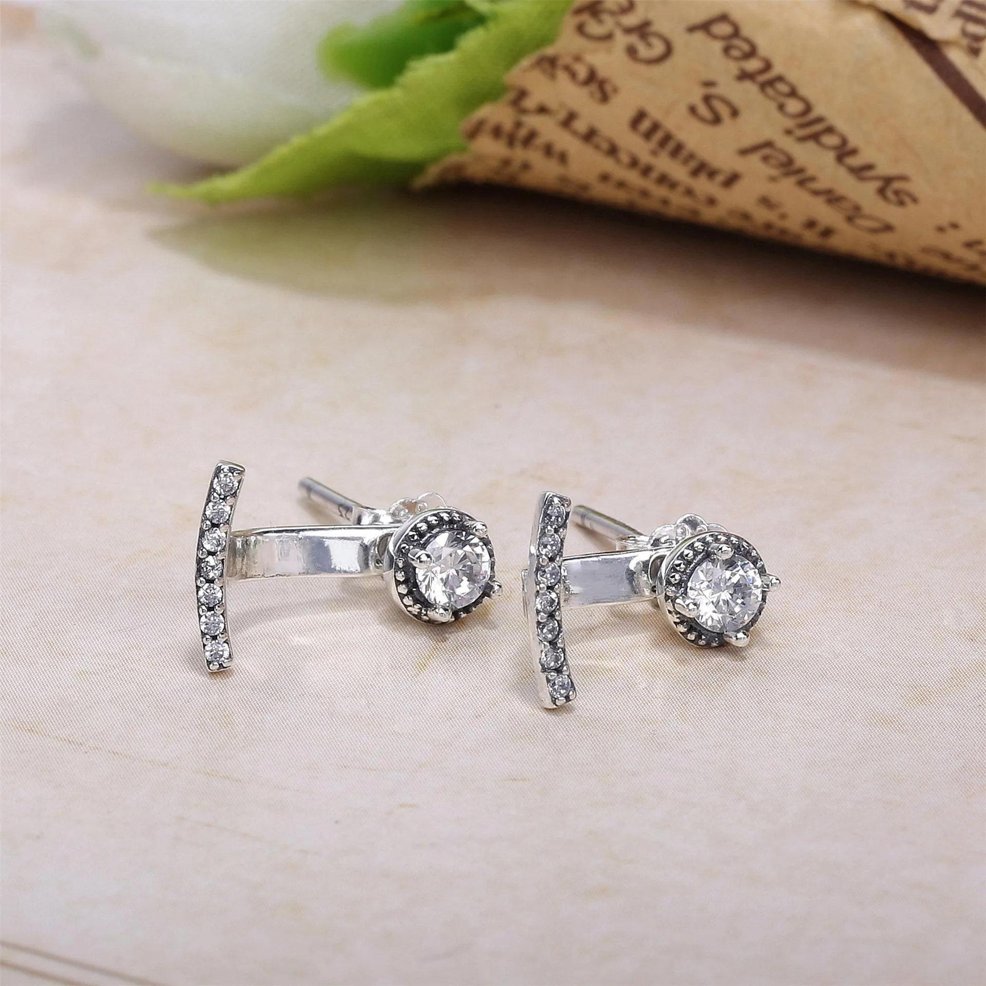 PANDORA Abstract Elegance Clear CZ Earrings - 290743CZ