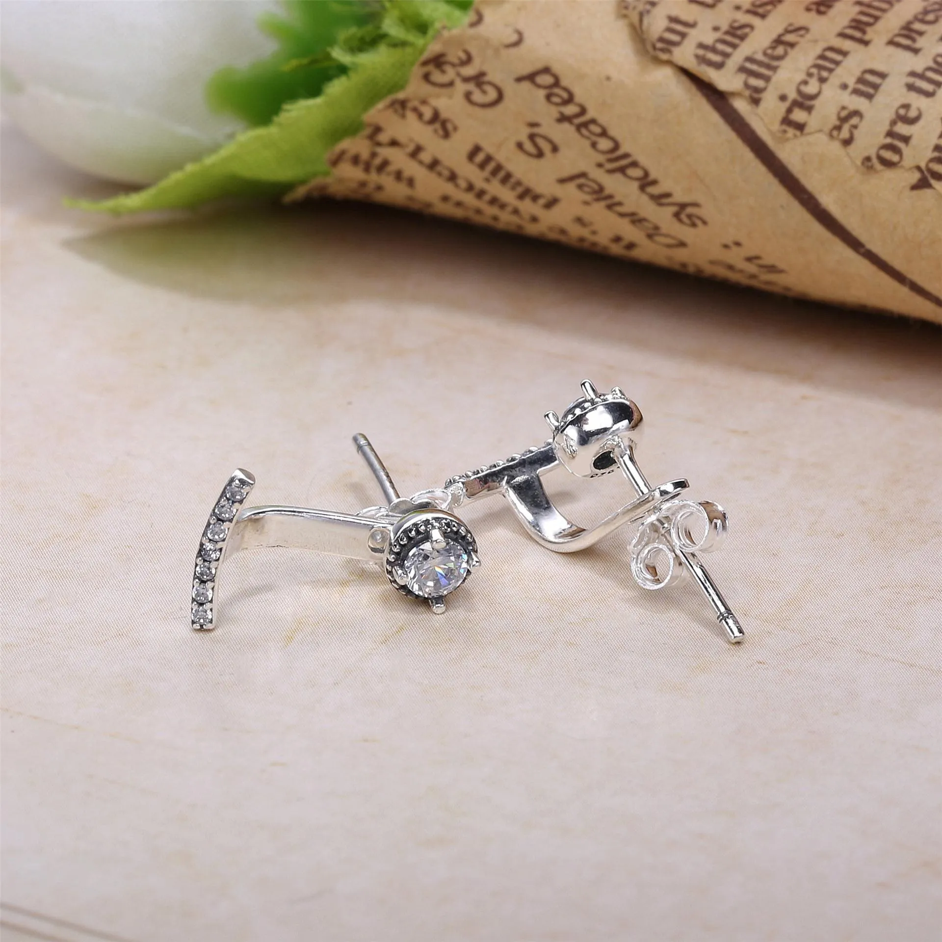 PANDORA Abstract Elegance Clear CZ Earrings - 290743CZ