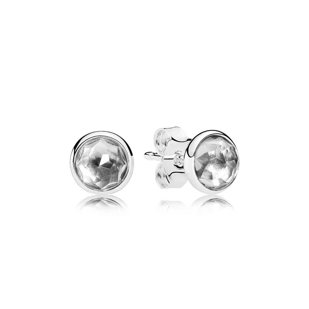 PANDORA April Droplets, Rock Crystal Stud Earrings - 290738rc