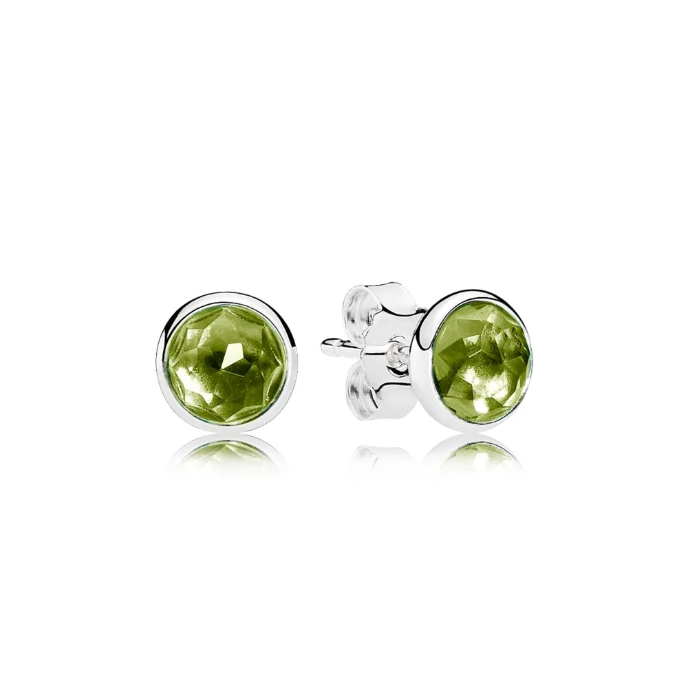 PANDORA August Droplets, Peridot Stud Earrings - 290738pe